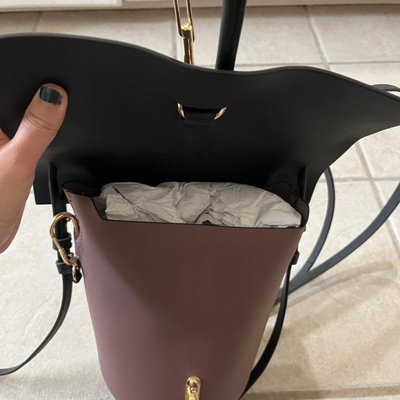 Zac Posen Belay Crossbody- French Roast/black colorblock - Picture 3 of 7